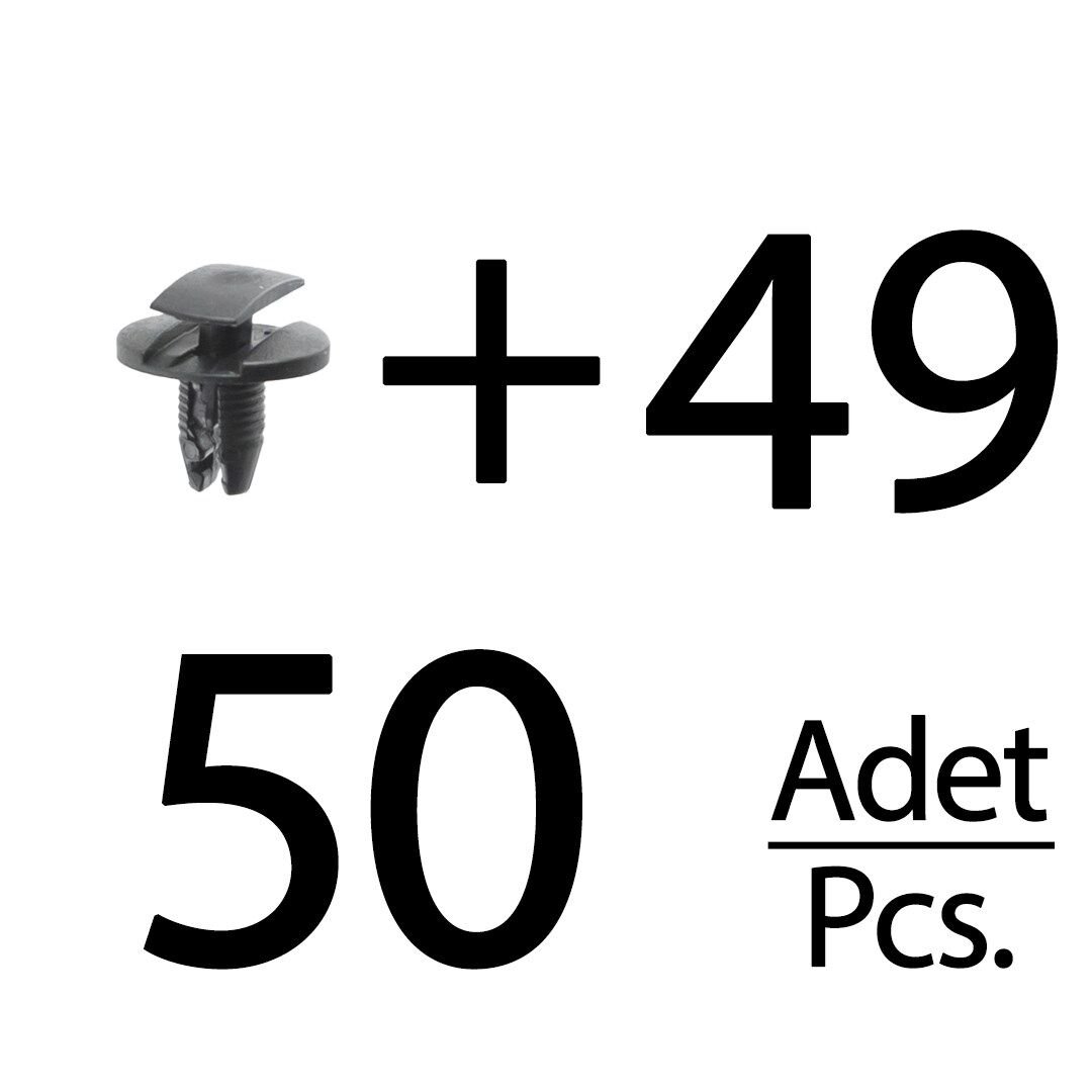 Peugeot, Citroen için Davlumbaz Klipsi- 50 Adet