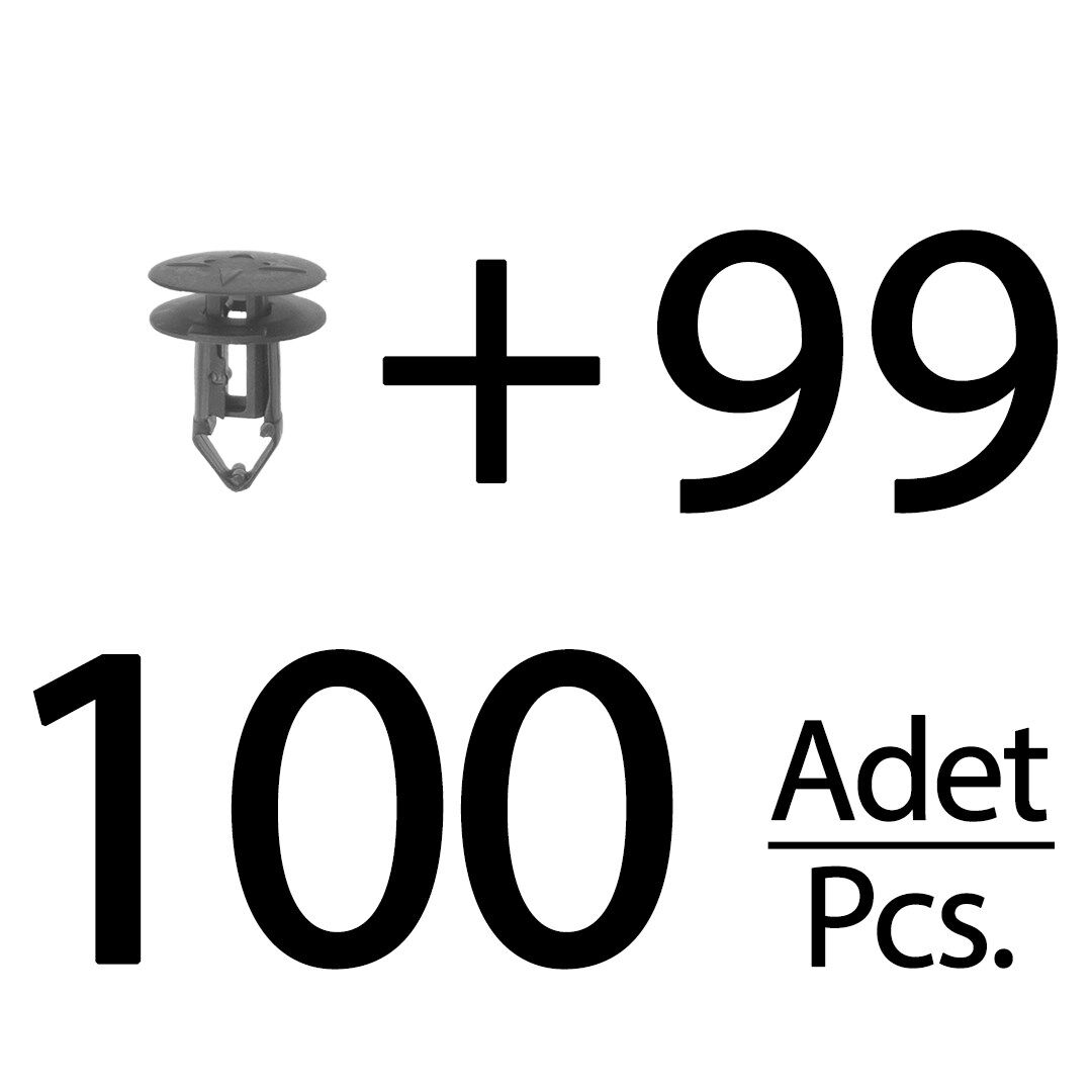 Renault, Dacia için Tampon, Panjur Klipsleri - 100'lü