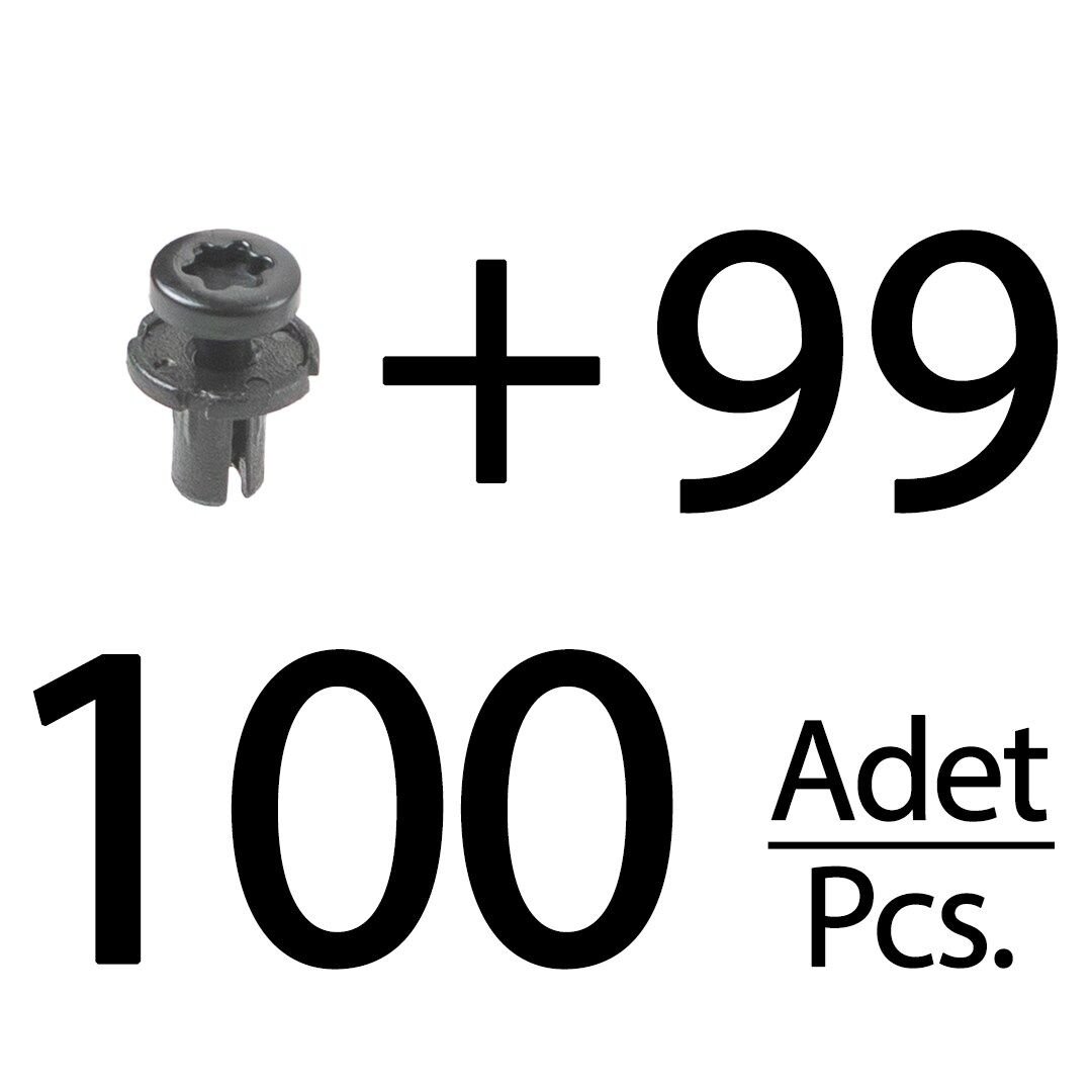 Audi ve Volkswagen için Tampon Klipsi- Kısa- 100'lü
