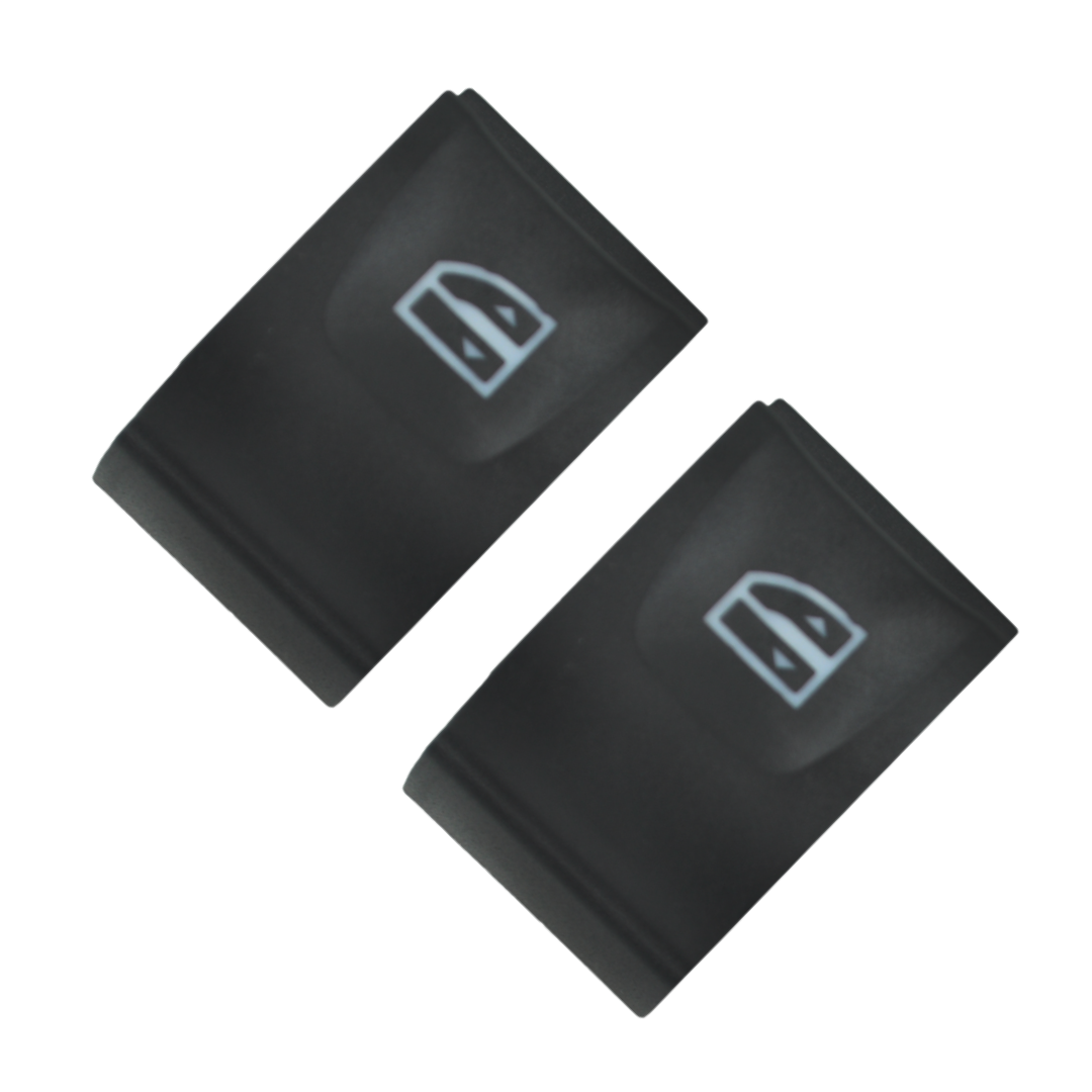 Glass Button Cover Right & Left (2 Pieces) for Renault Fluence