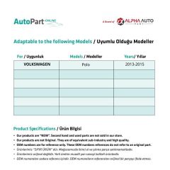 Windshield Repair Set-Right-Left-SET for Volkswagen Polo New Model