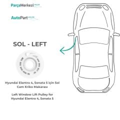 Hyundai Elantra 4, Sonata 5 için Sol Cam Kriko Makarası