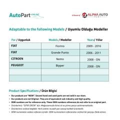 Windscreen Jack Plastic for Peugeot Bipper-SET