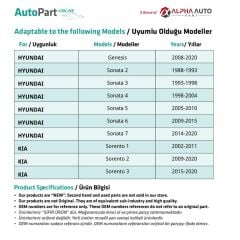 Hyundai, Kia için Kapı Çıta Klipsi- 10'lu