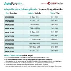 Mercedes için Motor, Kaput Keçe Klipsi- 50'li