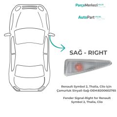Dacia Logan, Sandero 1 için Çamurluk Sinyali-Sağ