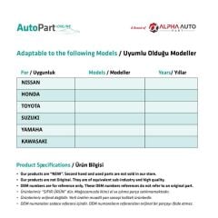 Nissan, Honda, Toyota için Tampon Klipsi- 50'li