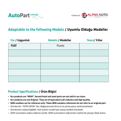 Punto için Airbag Şerit Airbag Kablosu 12 Pin 65,5 Cm