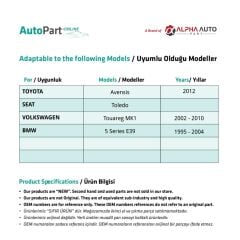 Volkswagen Touareg MK1 için Ayna Dişlisi