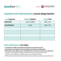 Glass Button Cover-3 for Mercedes Sprinter, Volkswagen Crafter