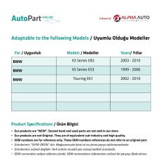 BMW X5,X3,E61 için Sunroof Perde Ayağı