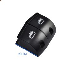 Audi A3, A6, Q7 için Cam Düğme Kapağı- 3'lü Set