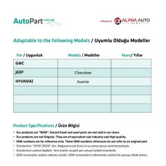 Hyundai Avante için Cam Kriko Dişlisi