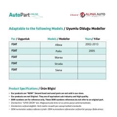 Fiat Albea, Palio, Marea için Çamurluk Sinyal Lambası-Sağ-Sol-2 Adet