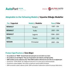 Rear Window Water Sprinkler Nozzle for Renault Kangoo,Trafic,Laguna 2 in 1