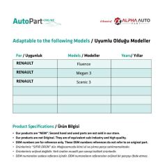 Renault Fluence, Megane 3, Scenic 3 için Debriyaj, Fren Pedal Lastiği- 2 Adet