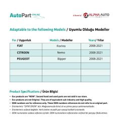 Glass Repair Set-Right-Left-SET for Fiat Fiorino,Citroen Nemo,Peugeot Bipper