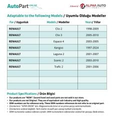 Renault Clio 2, Clio 3, Espace 4, Kangoo için Debriyaj, Fren Pedal Lastiği-2 Adet