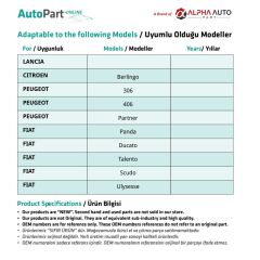Citroen,Peugeot,Fiat için Fren ve Debriyaj Lastiği