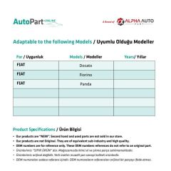 Fiat Ducato, Fiorino, Panda için Debriyaj, Fren Pedal Lastiği-2 Adet