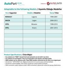 Renault Kangoo, Master, Megane için Çamurluk Sinyali- Sarı- 2 Adet