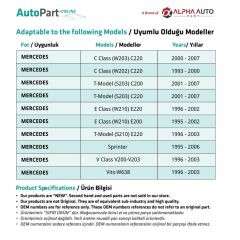 Diesel Fuel Intermediate Hose for Mercedes C-Class, E-Class, V-Class