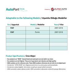 Rear Left Window Repair Set for Fiat Linea,Punto