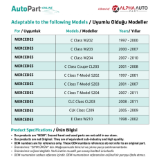 Return Hose for Mercedes C Class W203