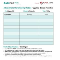Hyundai Elantra için Motor iç Dişlisi