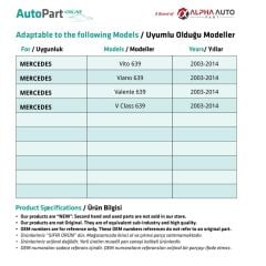 Mercedes Vito ,Viano, Valente 639 için İçten Açma Teli