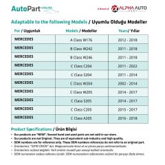 Mercedes B Class W242, W246 için Mazot Geri Dönüş Hortumu-Euro 5- KISA