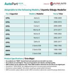 Opel, BMW, Mercedes için Tampon Klipsi- 10'lu