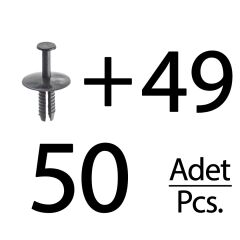 Opel, BMW, Mini Cooper için Panjur Klipsi- 50 Adet