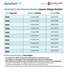 Opel, BMW, Mini Cooper için Panjur Klipsi- 50 Adet