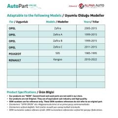 Opel, Peugeot, Renault için İzolasyon, Keçe Klipsi- 50'li
