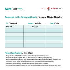 Door Lock Engine Repair Gear for Renault Kangoo