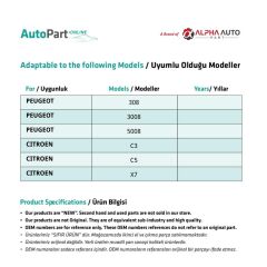 Peugeot, Citroen için Toz Fitil Klipsi- 10'lu