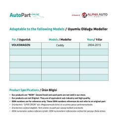 Left-Right Window Repair Kit for Volkswagen Caddy