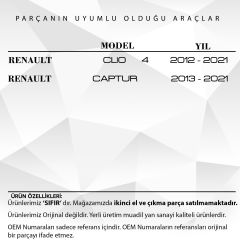 Renault Clio 4, Captur için Ayna Sinyal Lambası-Sağ Sol Set