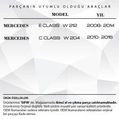 Mercedes E Class W212, C Class W204 için Orta Konsol Perdesi- Bej