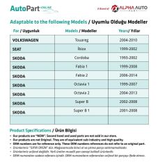 Seat, İbiza, Volkswagen için Döşeme Klipsi- 10 Adet