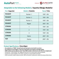 Fiat Fiorino için Arka Kelebek Cam Mandalı