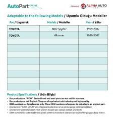 Totoya Celicia, Carina, Corolla için Ön Cam Su Fıskiyesi 2'li