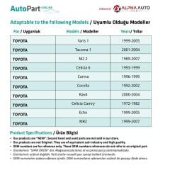 Totoya Yaris, Tacoma, M2 için Ön Cam Su Fıskiyesi 2'li