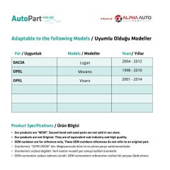 Renault için Yan Sinyal Lambası - Contalı- Beyaz