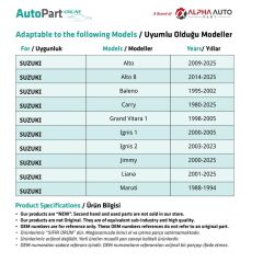 Toyota ve Suzuki için Döşeme Klipsi- 10 Adet