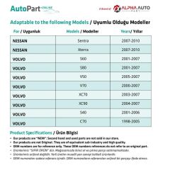 Toyota, Honda, Nissan, Volvo için Tampon Klipsi