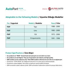 Fender Signal Lamp for Fiat Tipo, Uno - 2 Pieces