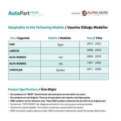 Chrysler Ypsilon için Yan Sinyal Lambası -Beyaz-Sağ ve SOL