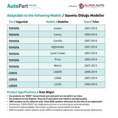 Toyota, Lexus için Tampon Klipsi- 50 Adet